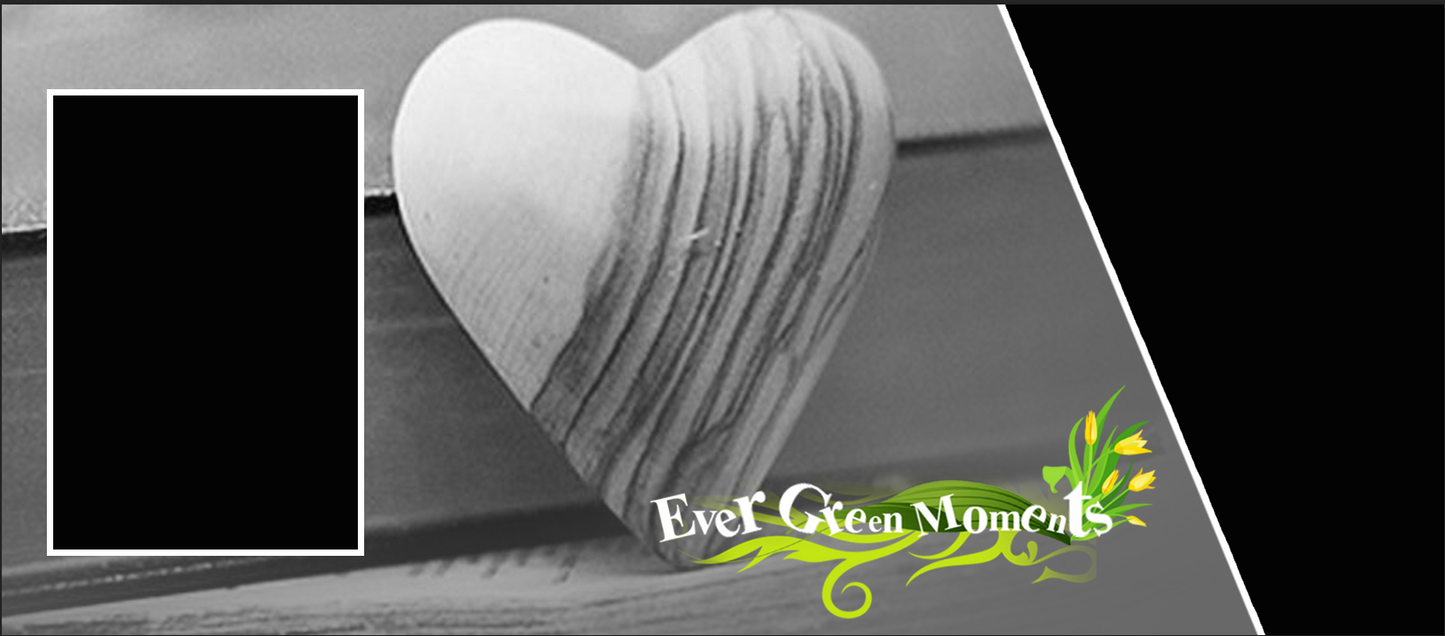 Evergreen Wooden Heart – Custom Photo Print Ceramic Mug (11oz) - Personalized Gift & Keepsake