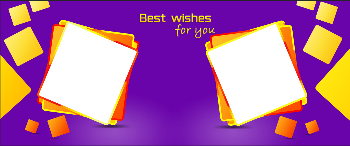 Vibrant Geometric Wishes – Custom Photo Print Ceramic Mug (11oz) - Dual Photo Layout