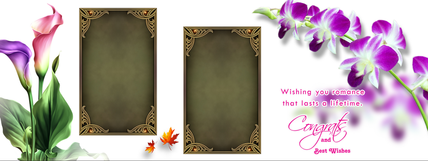 Eternal Romance Floral – Custom Photo Print Ceramic Mug (11oz) - Wedding & Anniversary Keepsake