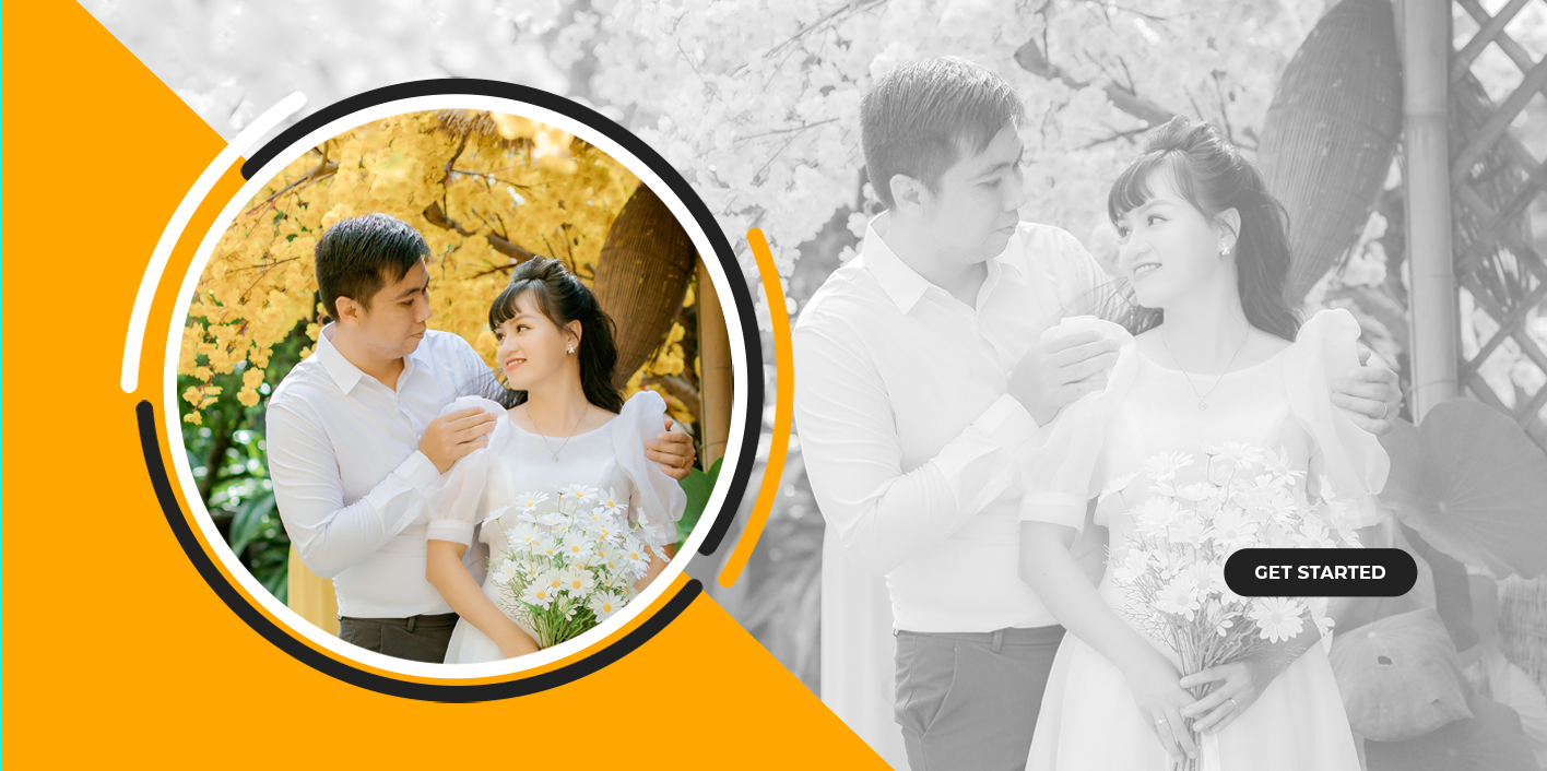 Golden Geometric Love – Custom Photo Print Ceramic Mug (11oz) - Personalized Gift