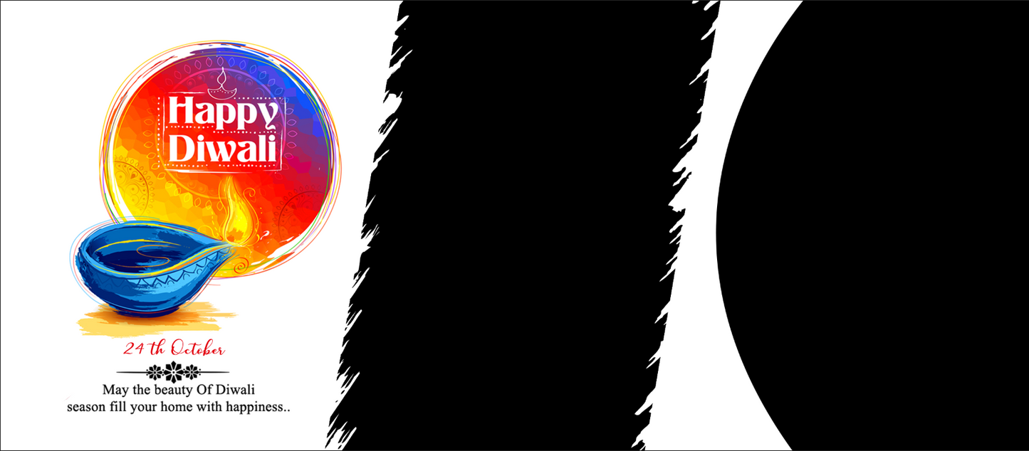 Radiant Diwali Blessings – Custom Photo Print Ceramic Mug (11oz) - 2-Photo Personalized Gift