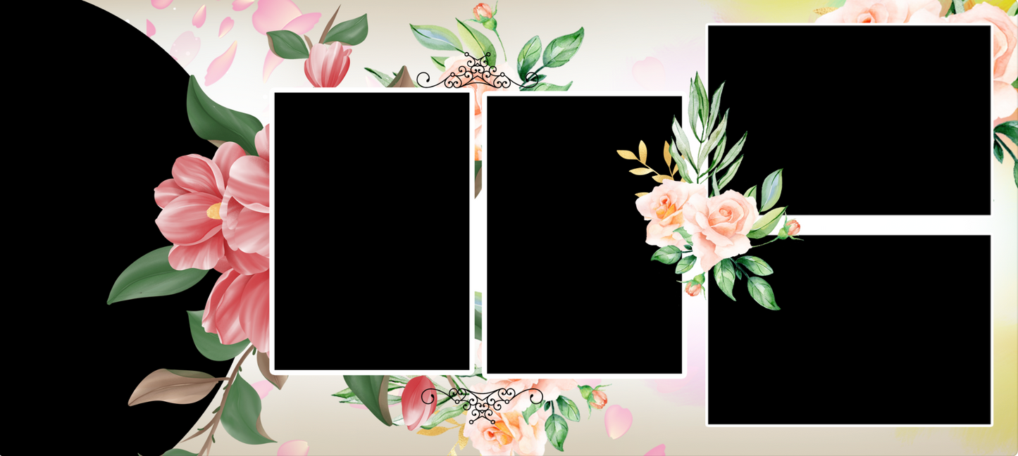 Blushing Rose Garden – Custom Photo Print Ceramic Mug (11oz) - 5-Photo Collage Design