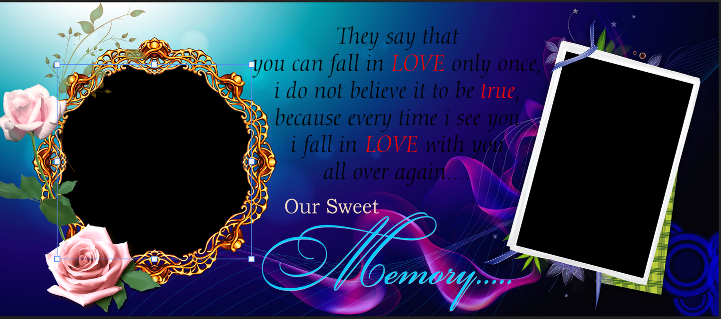 Endless Love Memories – Custom Photo Print Ceramic Mug (11oz) - Romantic Quote & Rose Design