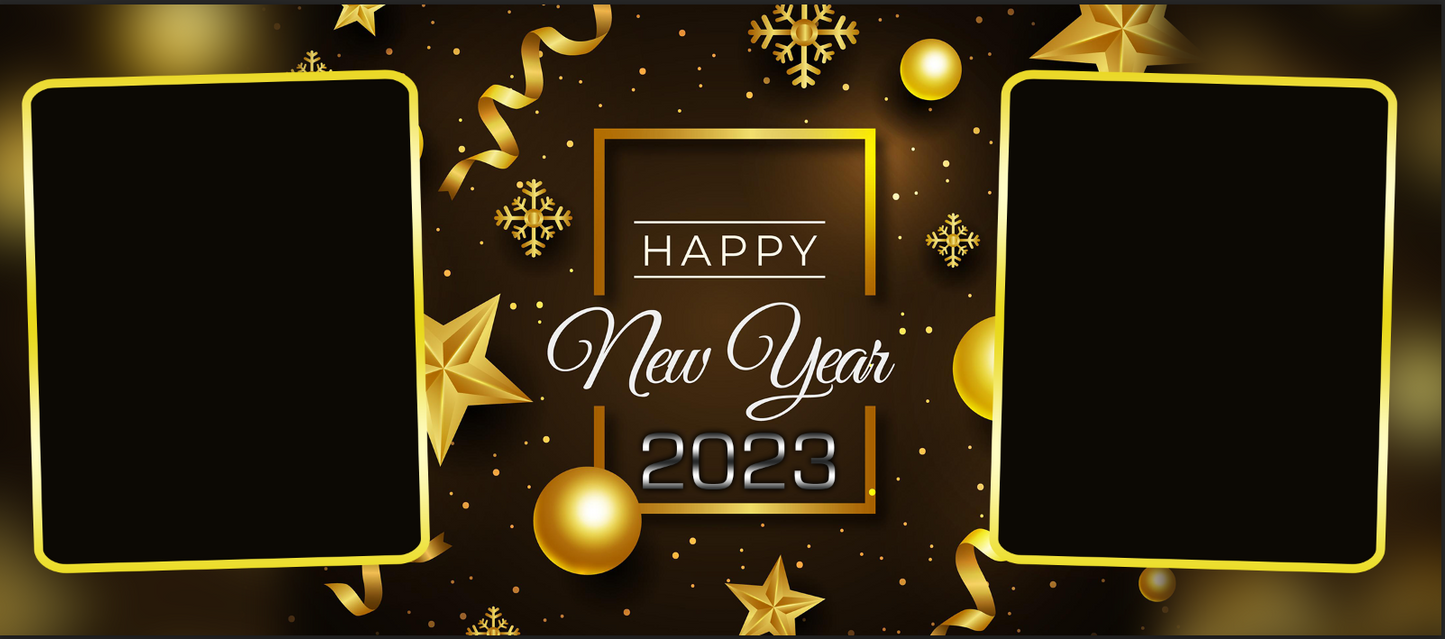 Golden New Year Sparkle – Custom Photo Print Ceramic Mug (11oz) - Personalized Gift