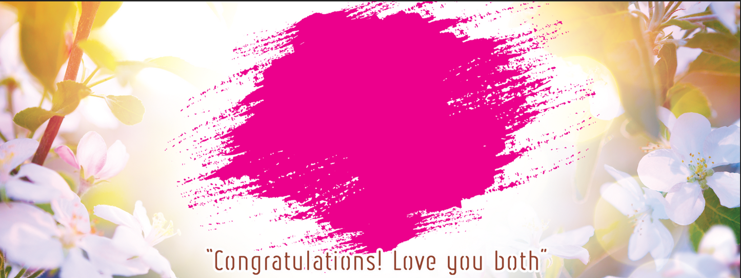 Spring Blossom Congratulation – Custom Photo Print Ceramic Mug (11oz) - Personalized Wedding Gift