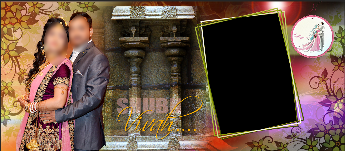 Shubh Vivah Royal Temple – Custom Photo Print Ceramic Mug (11oz) - Traditional Indian Wedding Keepsake