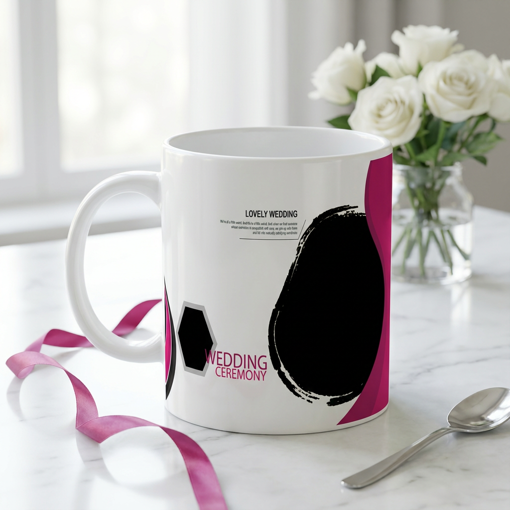 Lovely Weirdness Wedding – Custom Photo Print Ceramic Mug (11oz) - 2-Photo Collage