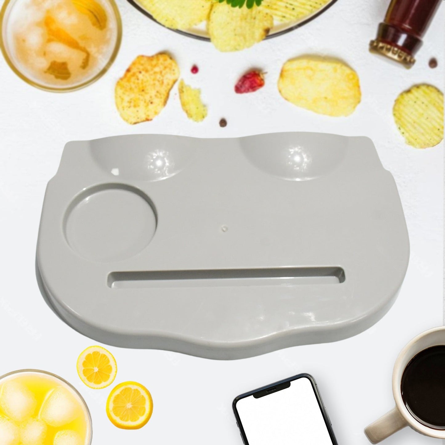 Snack Caddy Tray With A Drink Cup Holder The Ultimate Movie Night - Happy Price - Image 4