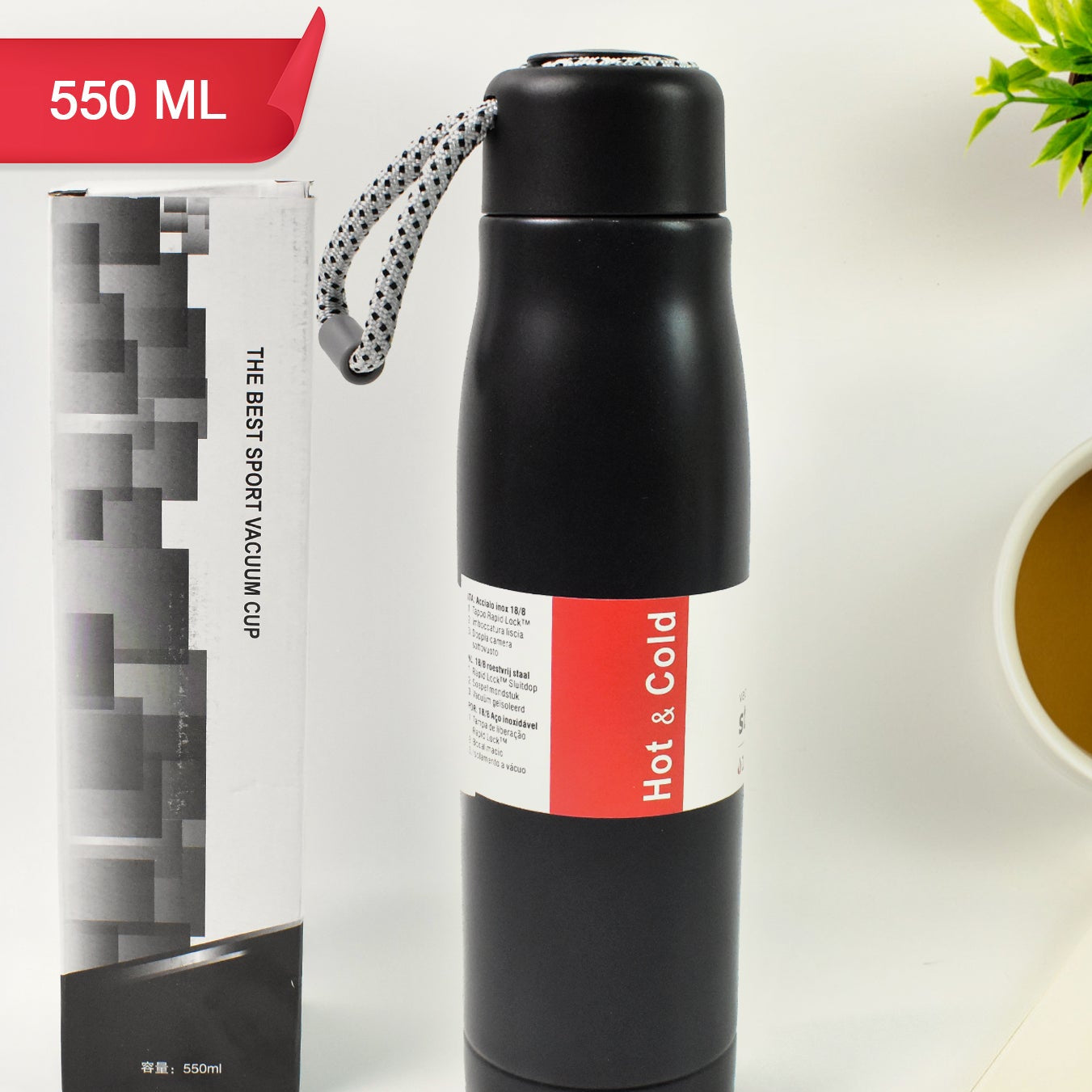 Double Wall Vacuum Insulated Water Bottle (550 Ml) - Happy Price - Image 1