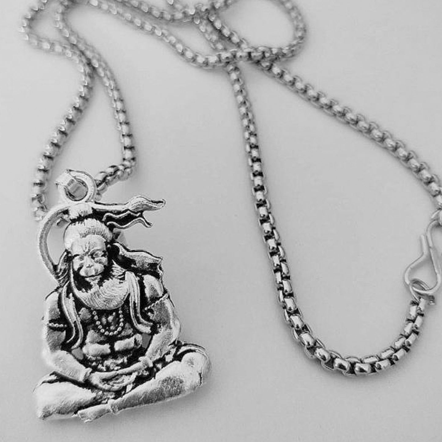 Hanuman Ji Pendant  Chain Religious Jewellery For Men And Women (1 Pc) - Happy Price - Image 3