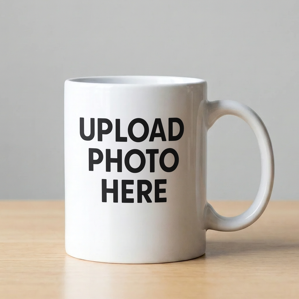 Golden Sunset Nature – Custom Photo Print Ceramic Mug (11oz) - Personalized Gift 2 Photo Slots