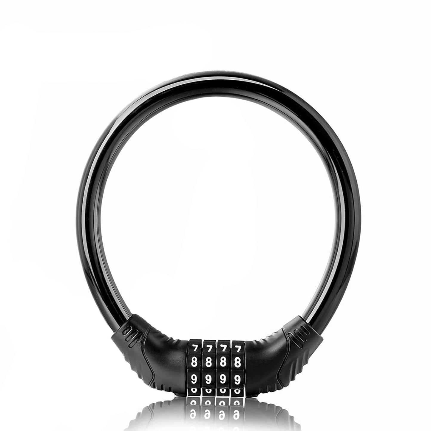 Bike Lock Cable Resettable Cable Lock - Self Coiling 4 Digit Combination Bike Lock - Happy Price - Image 2