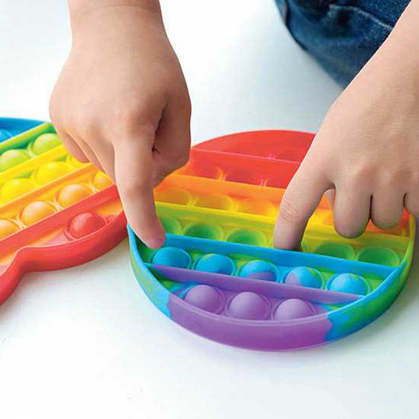 Mix Pattern Rainbow Color Push Pop Bubble Fidget Sensory Toy (Only 1pc) - Happy Price - Image 4