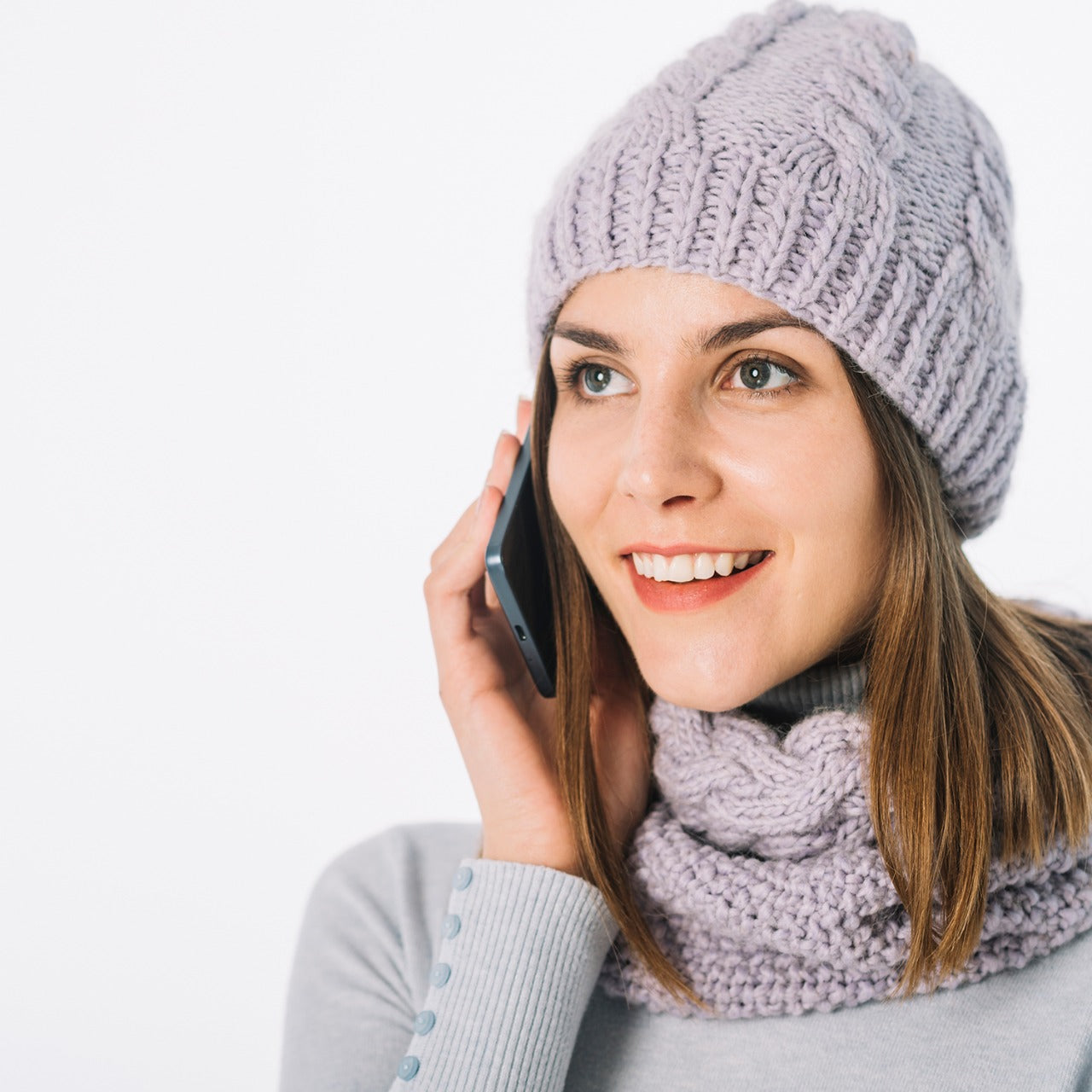 Cap For Winter Woolen Knitted Black Inside Fur Caps - Happy Price - Image 5