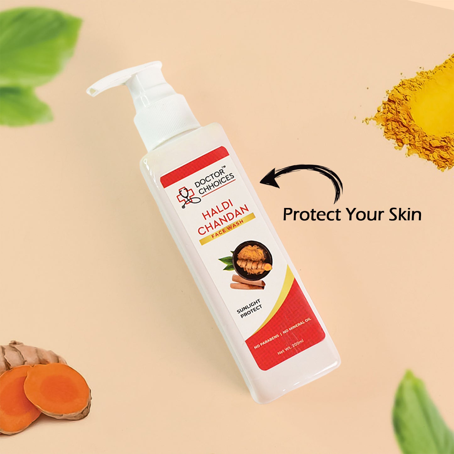 Doctor Chhoices Haldi Chandan Face Wash 200 Ml (1 Pc) - Happy Price - Image 3