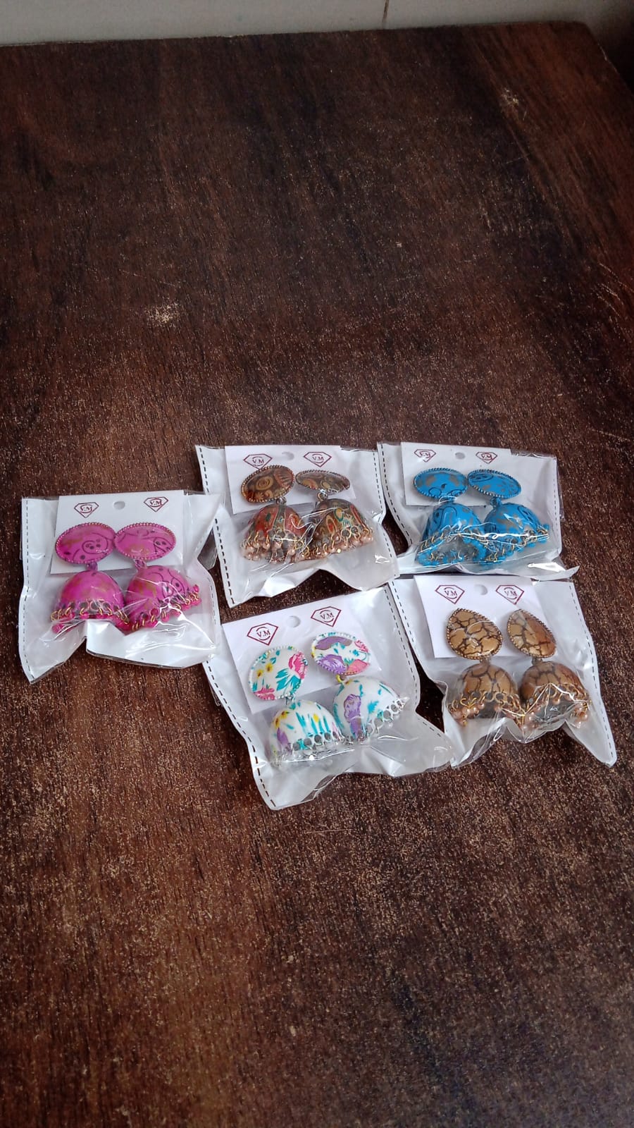 Jhumka Earrings  Buti For Women  Girls (1 Pair  Mix Color  Design) - Happy Price - Image 7