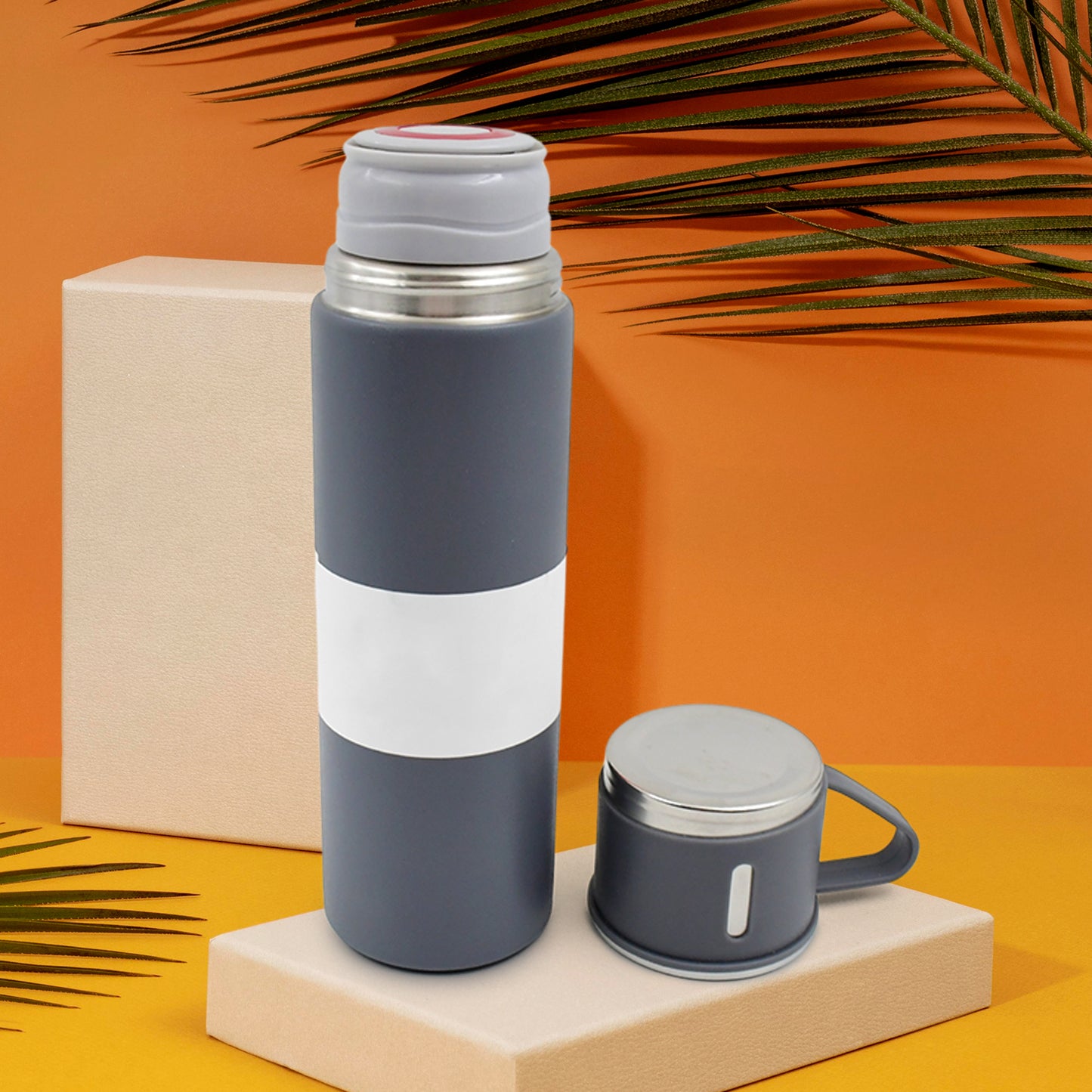 Stainless Steel Vacuum Insulated Water Bottle With Coffee  Tea Mug (500 Ml) - Happy Price - Image 3