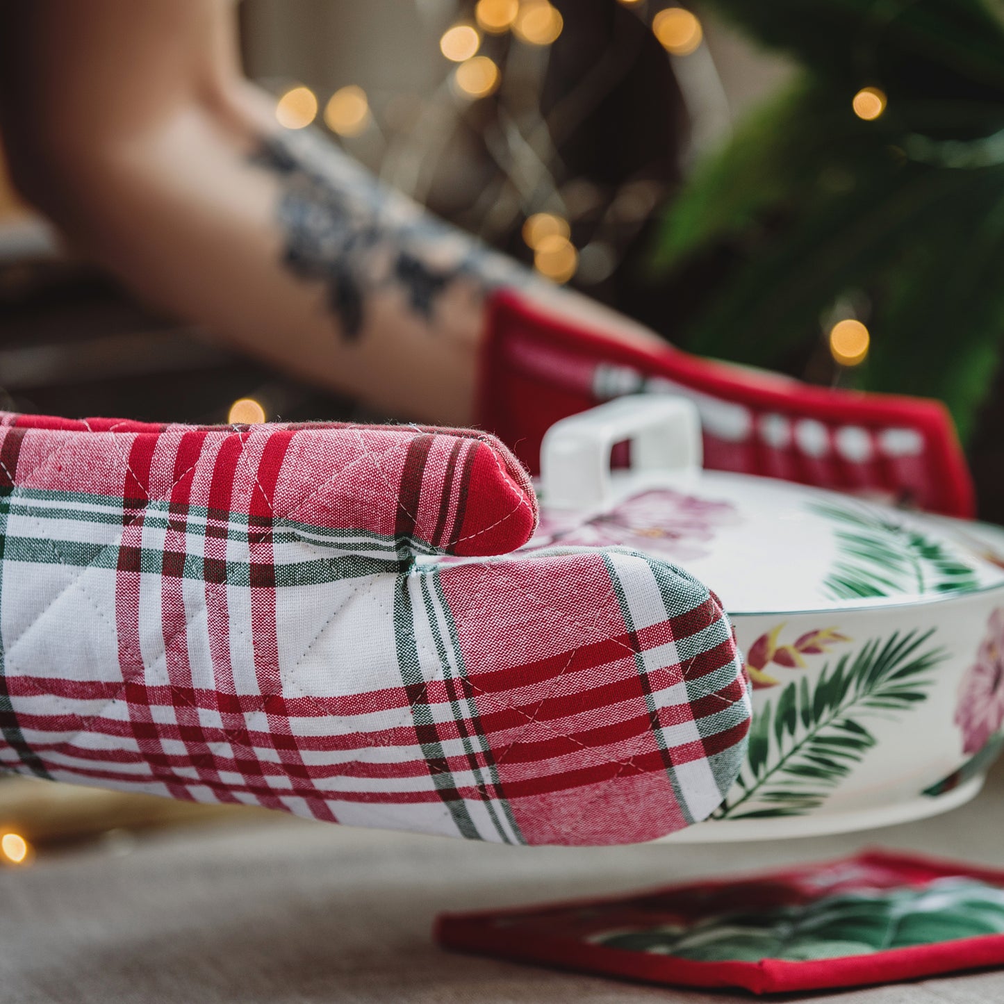 Professional Cotton Oven Mitt Gloves - Happy Price - Image 3