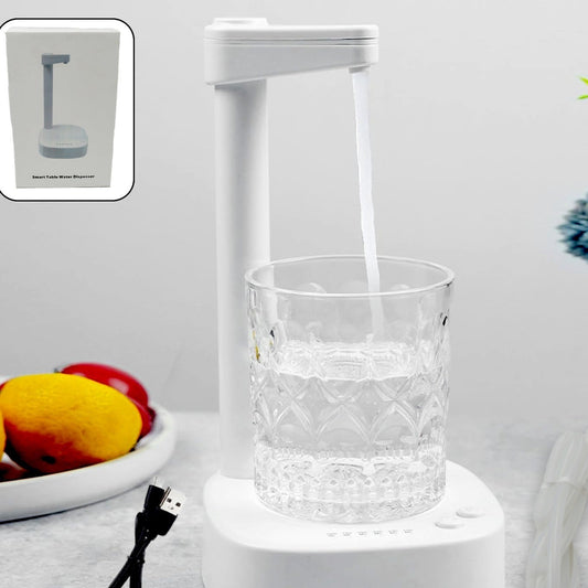 Usb Charging Desktop Water Bottle Dispenser Intelligent Desktop Water Pump With Small Pipe One Button Operation Smart Table Bedside Water Dispenser Desk Water Dispenser For Home Office Outdoor Camping - Happy Price - Image 1