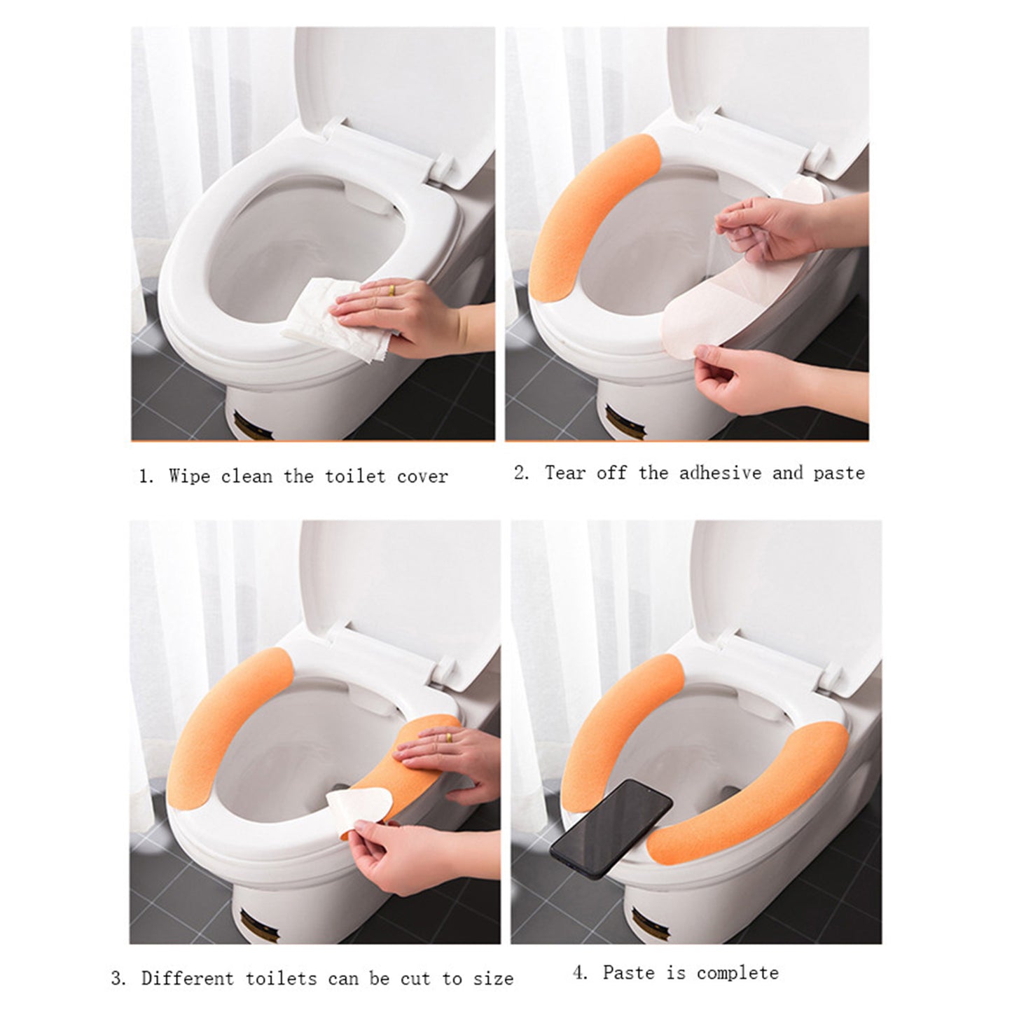 Toilet Seat Cover Toilet Seat Cushion Soft And Warm Washable Toilet Seat Cover Pads Comfortable - Happy Price - Image 5