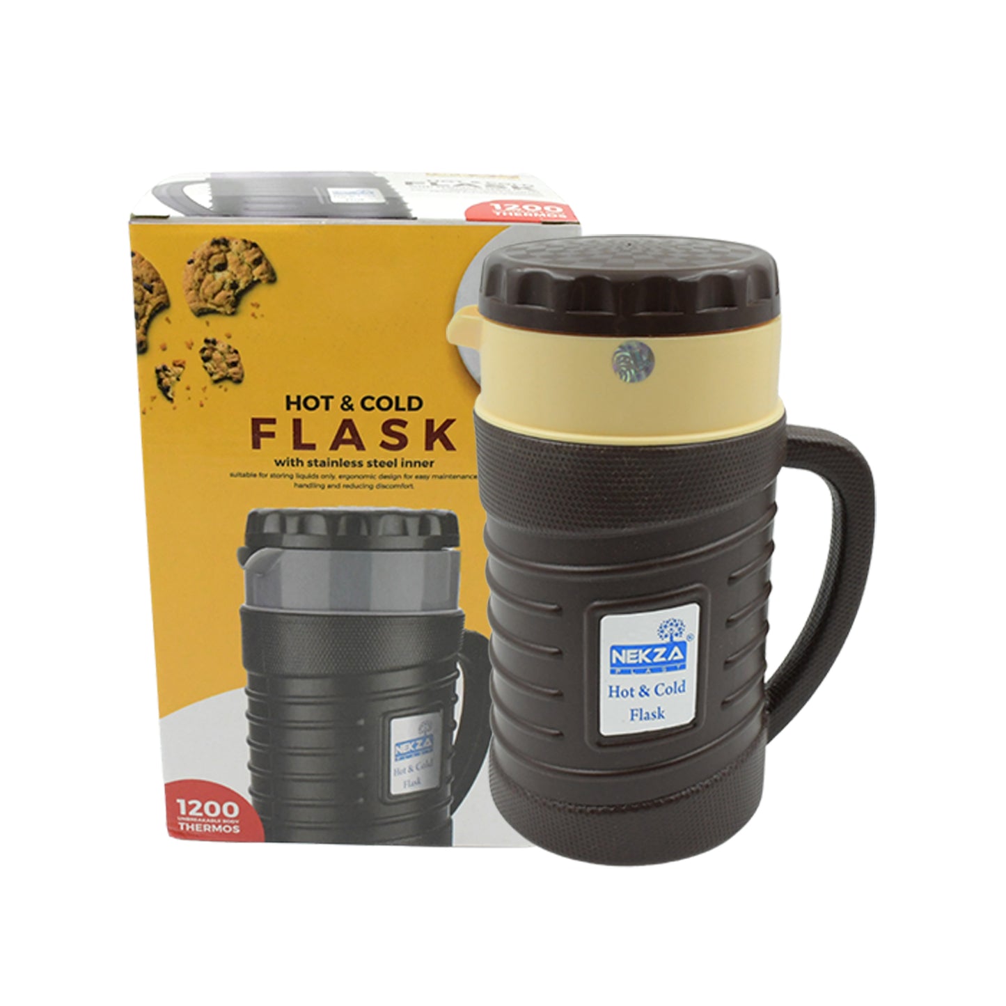 Thermos Insulated Flask Or Hot Kettle  Plastic Innner Steel Insulated Tea Kettle Hot And Cold Premium Tea Kettle Kettle  Easy To Carry  Leak Proof  Tea Jug  Coffee Jug  Water Jug  Hot Beverag (1200 Ml 1700ml ) - Happy Price - Image 5
