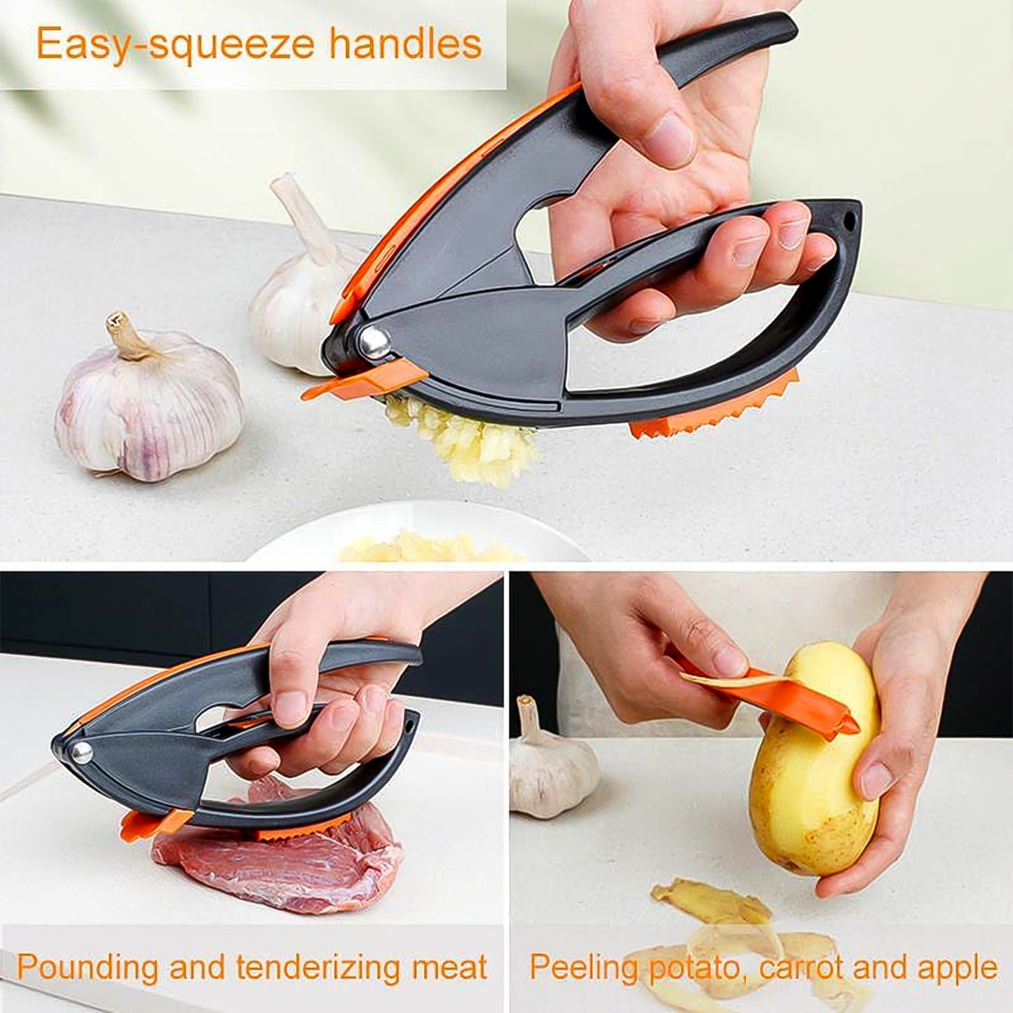 Multifunctional Garlic Press Garlic Mincing  Crushing Tool (1 Pc) - Happy Price - Image 5