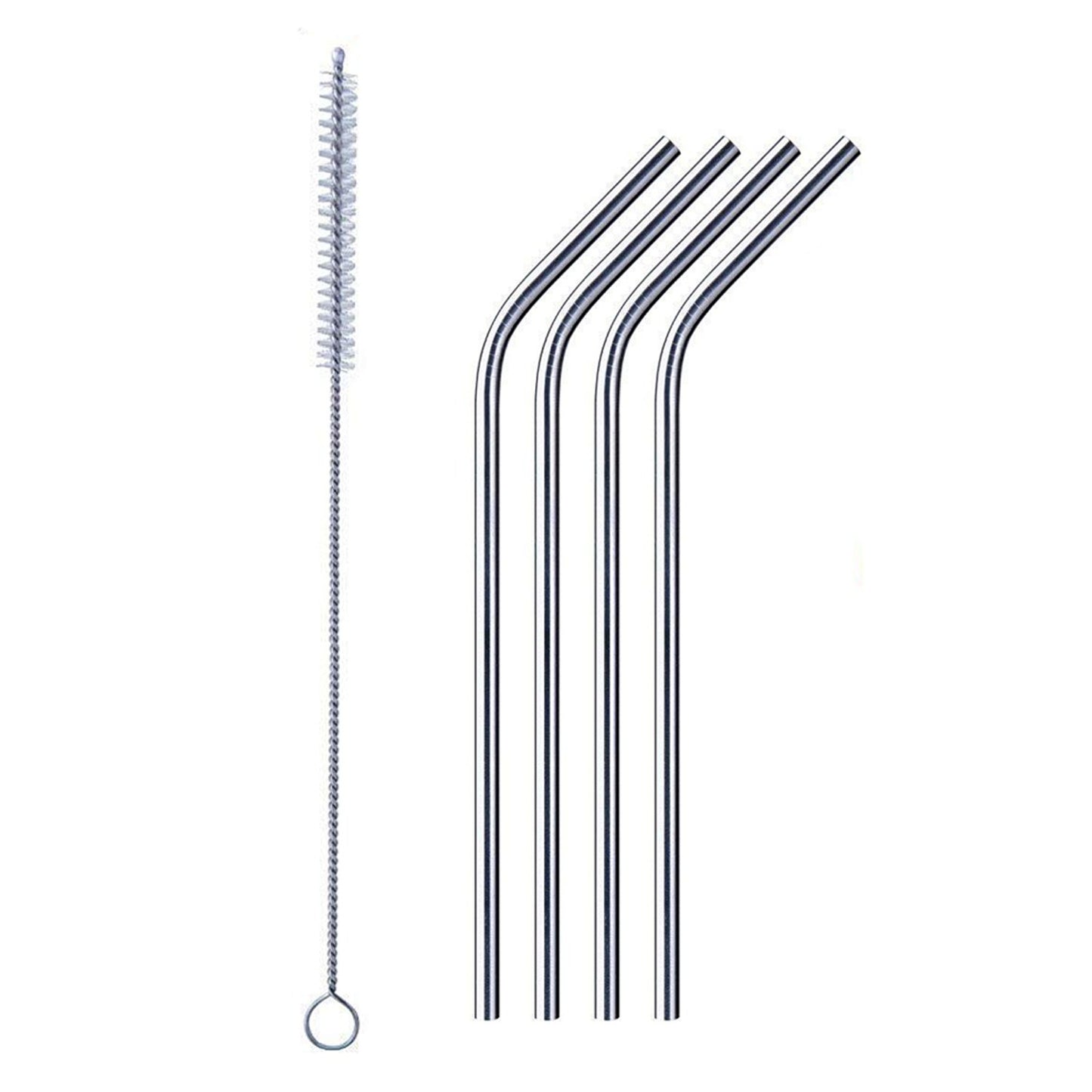Reusable Stainless Steel Drinking Straws Bent (4 Bent Straws 1 Brush) - Happy Price - Image 7