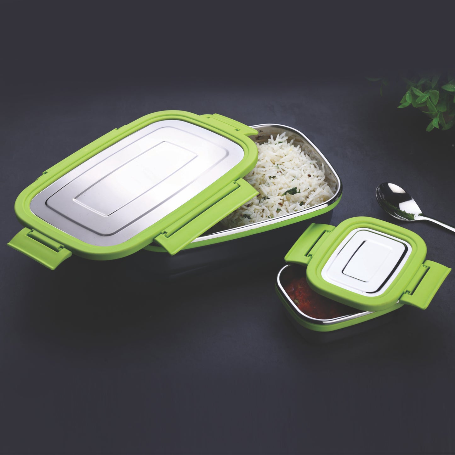 Ganesh Junior Stainless Steel Lunch Pack For Office  School Use - Happy Price - Image 5