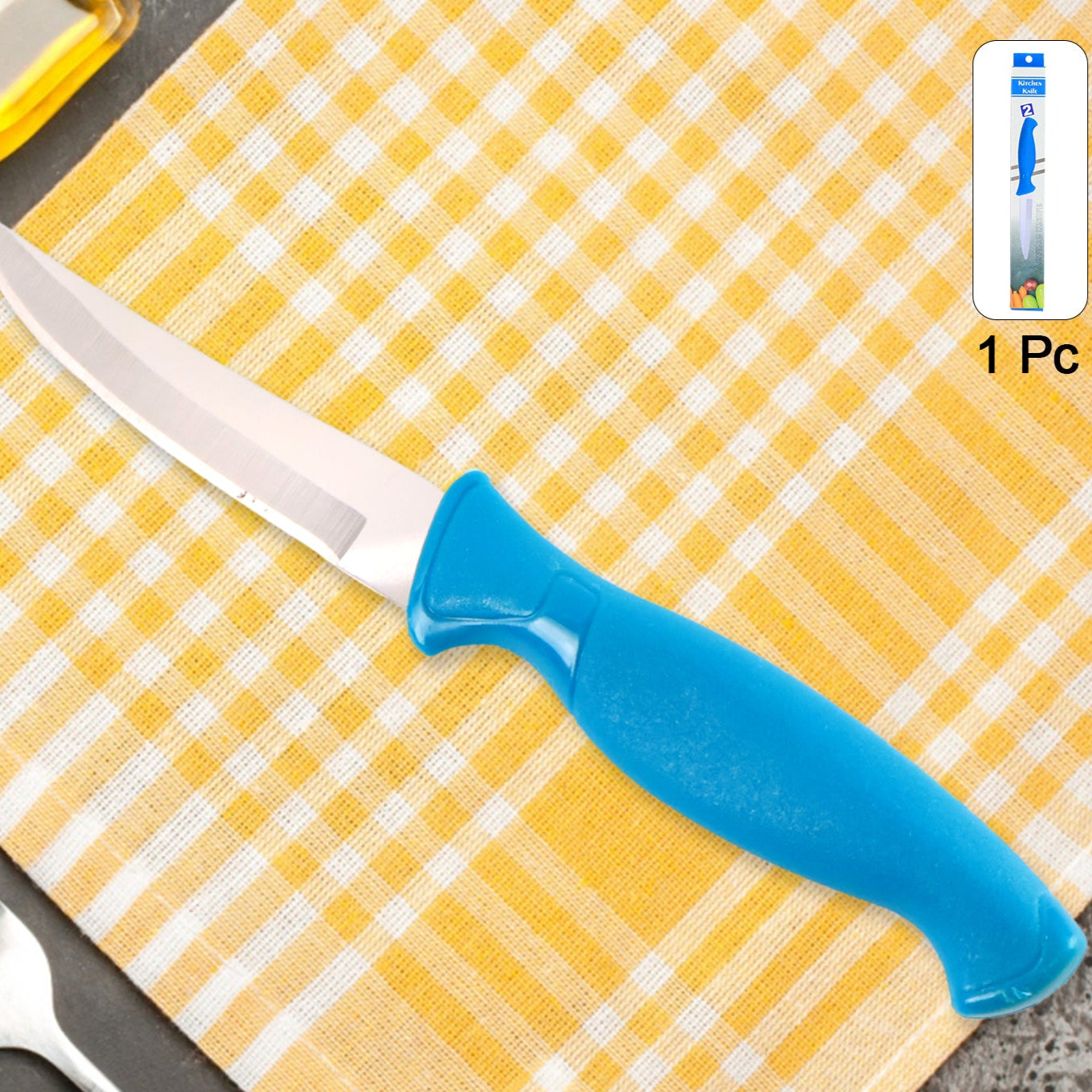 Heavy-duty Stainless Steel Kitchen Knife With Ergonomic Handle (1 Pc) - Happy Price - Image 1