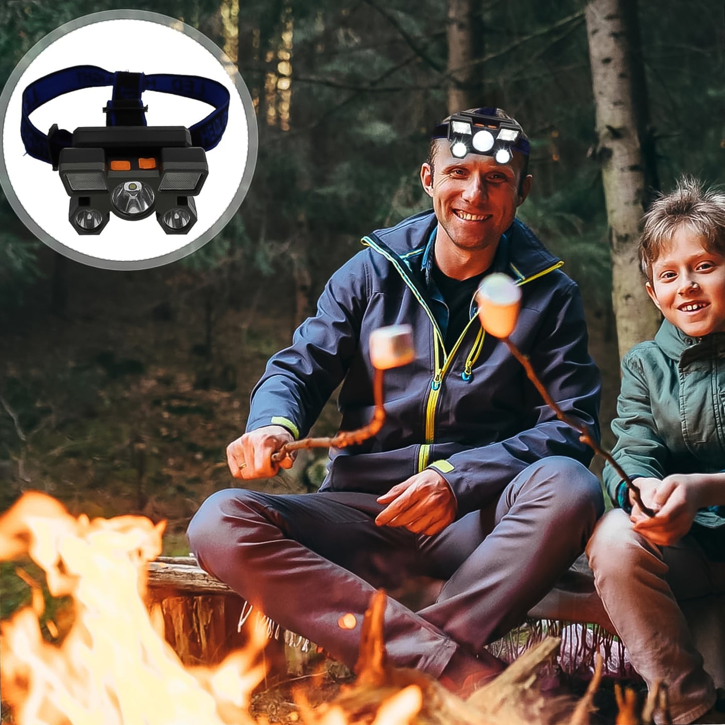 5 Led Headlamp Usb Rechargeable Head Light (1 Pc) - Happy Price - Image 4