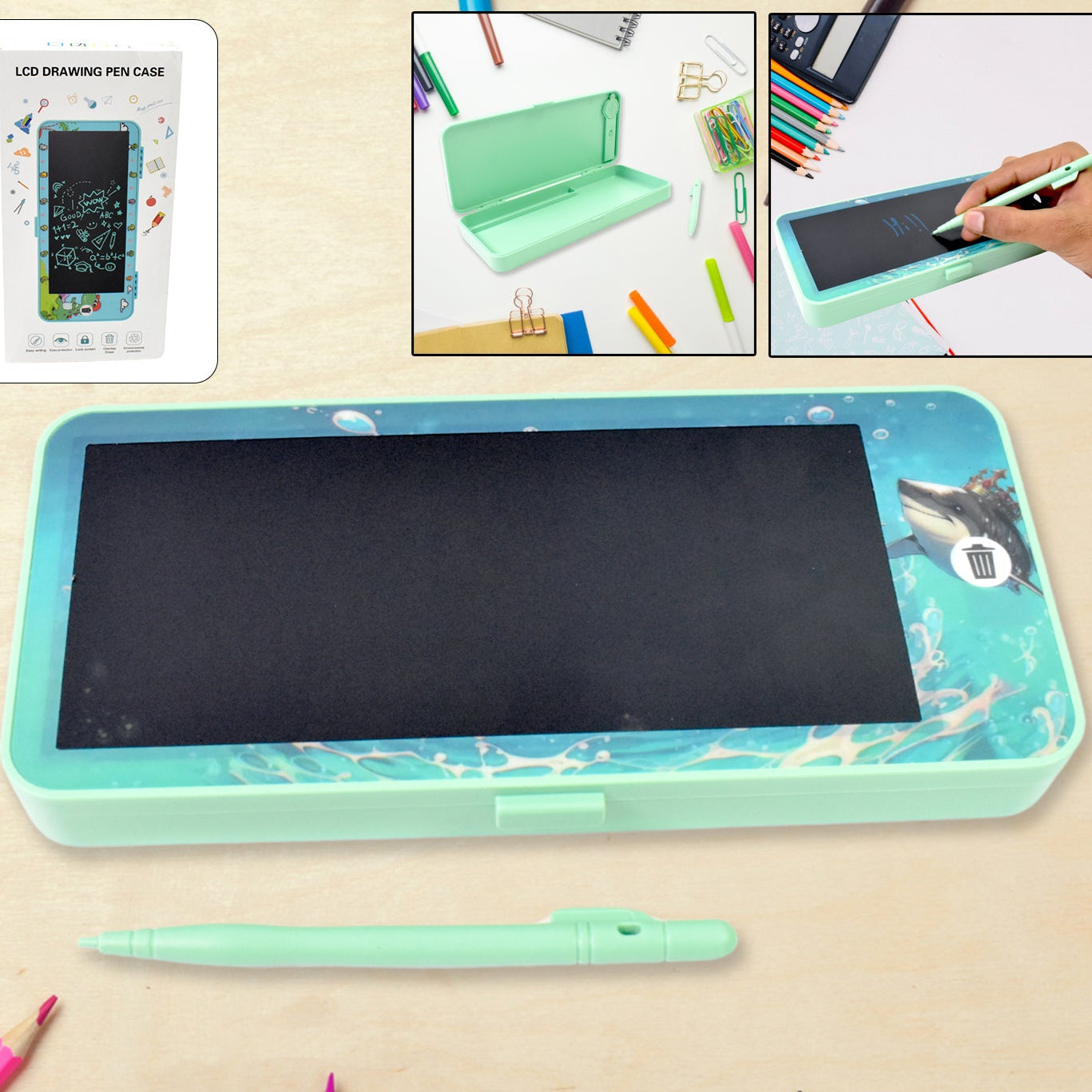 Lcd Drawing Pen Case Blue Colour (1 Pc) - Happy Price - Image 1
