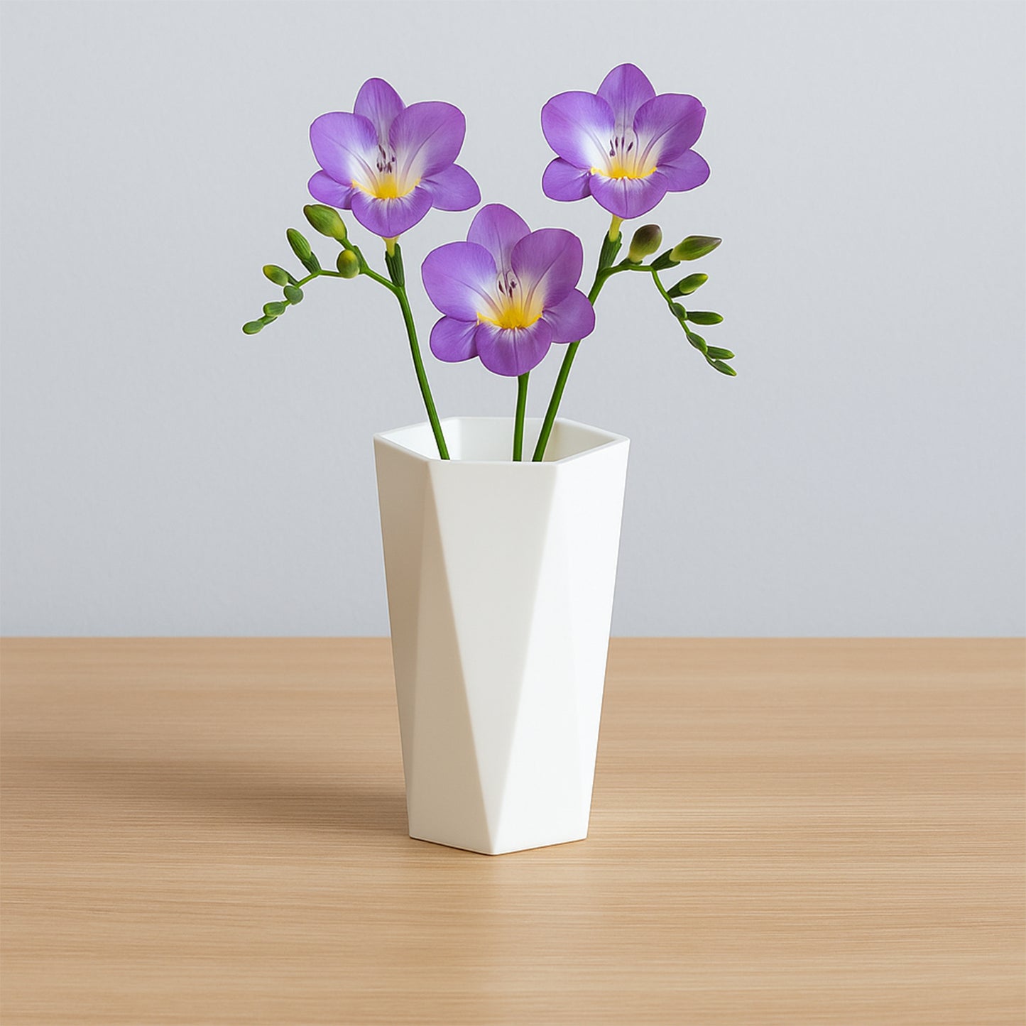 Modern Geometric Hexagon Plastic Flower Vase (1 Pc) - Happy Price - Image 6