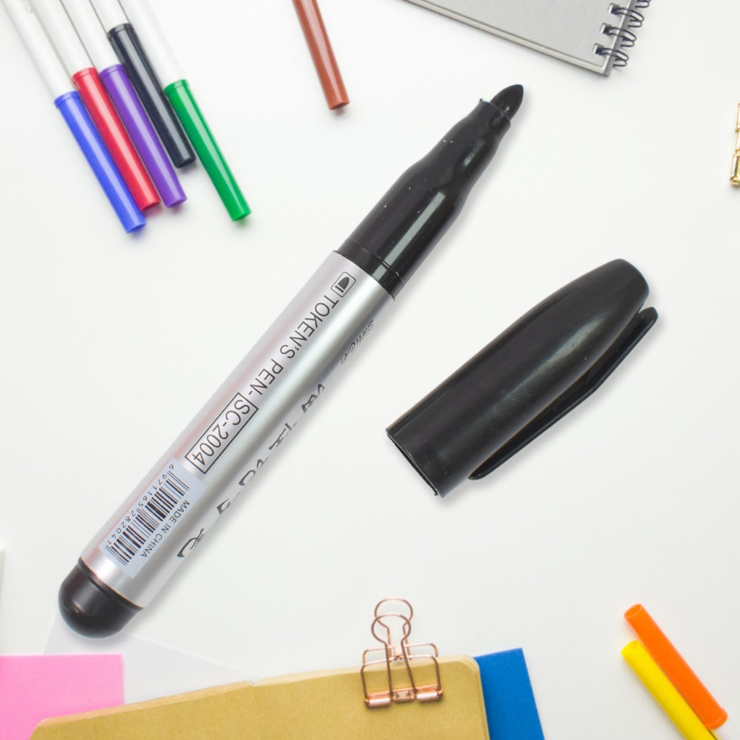 Black Marker Used In All Kinds Of School College (4 Pcs Set) - Happy Price - Image 3