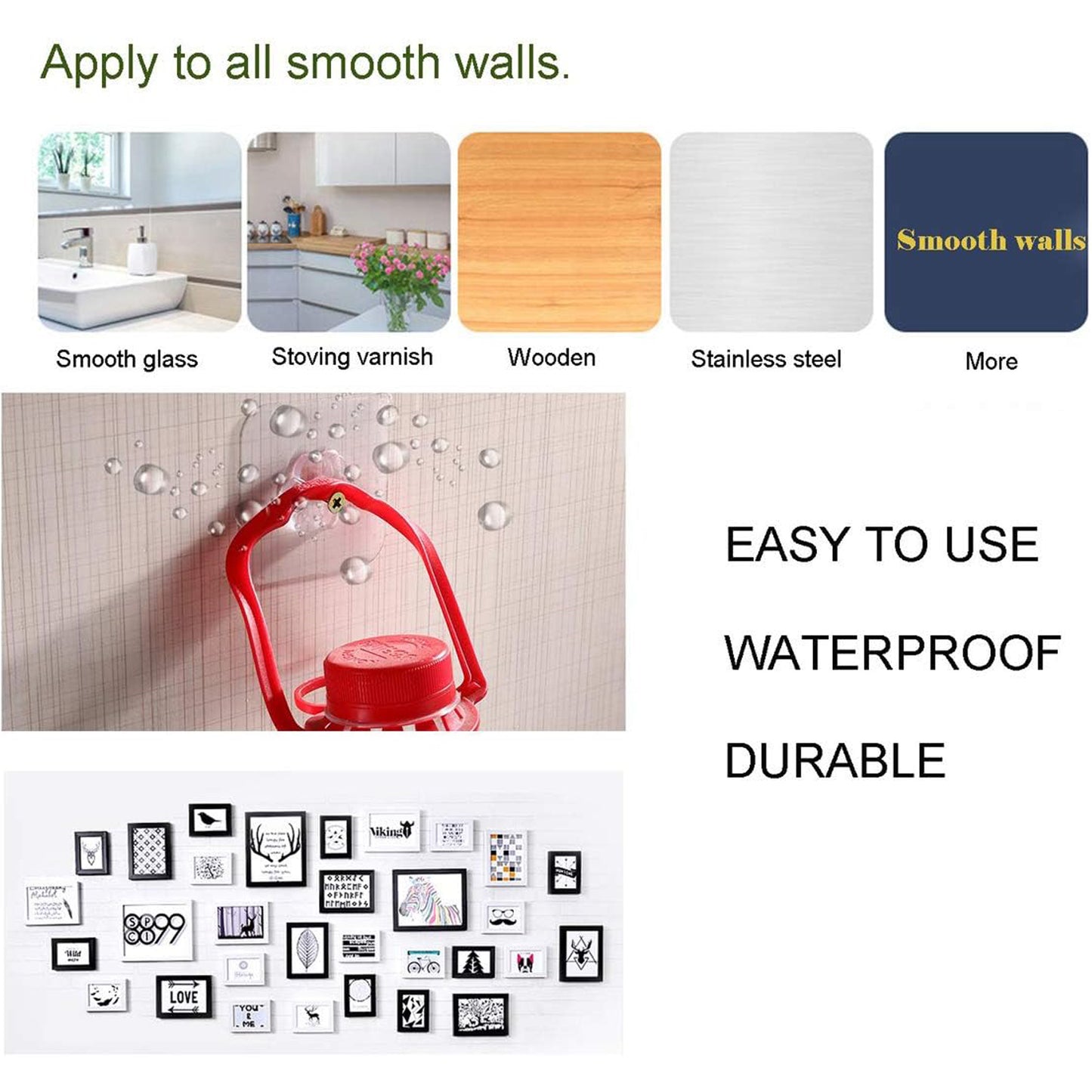 Self Adhesive Hooks Sticker  Screw Nut And Bolt Type (4 Pcs Set) - Happy Price - Image 4