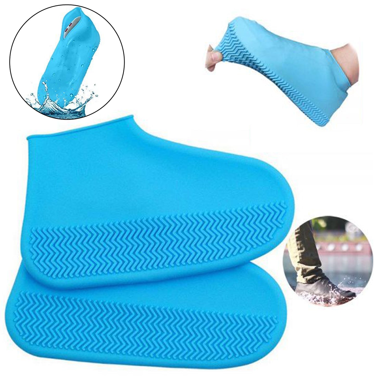 Non-slip Silicone Rain Reusable Anti Skid Waterproof Fordable Boot Shoe Cover - Happy Price - Image 7