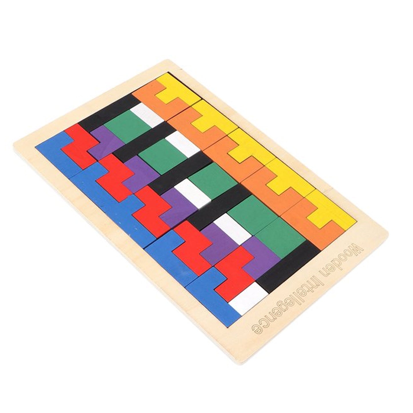 Wooden Blocks Puzzle Childrens Educational Toys Russian Block Block Puzzle For Early Childhood Education And Relaxing Brain Toys Help Prevent - Happy Price - Image 4