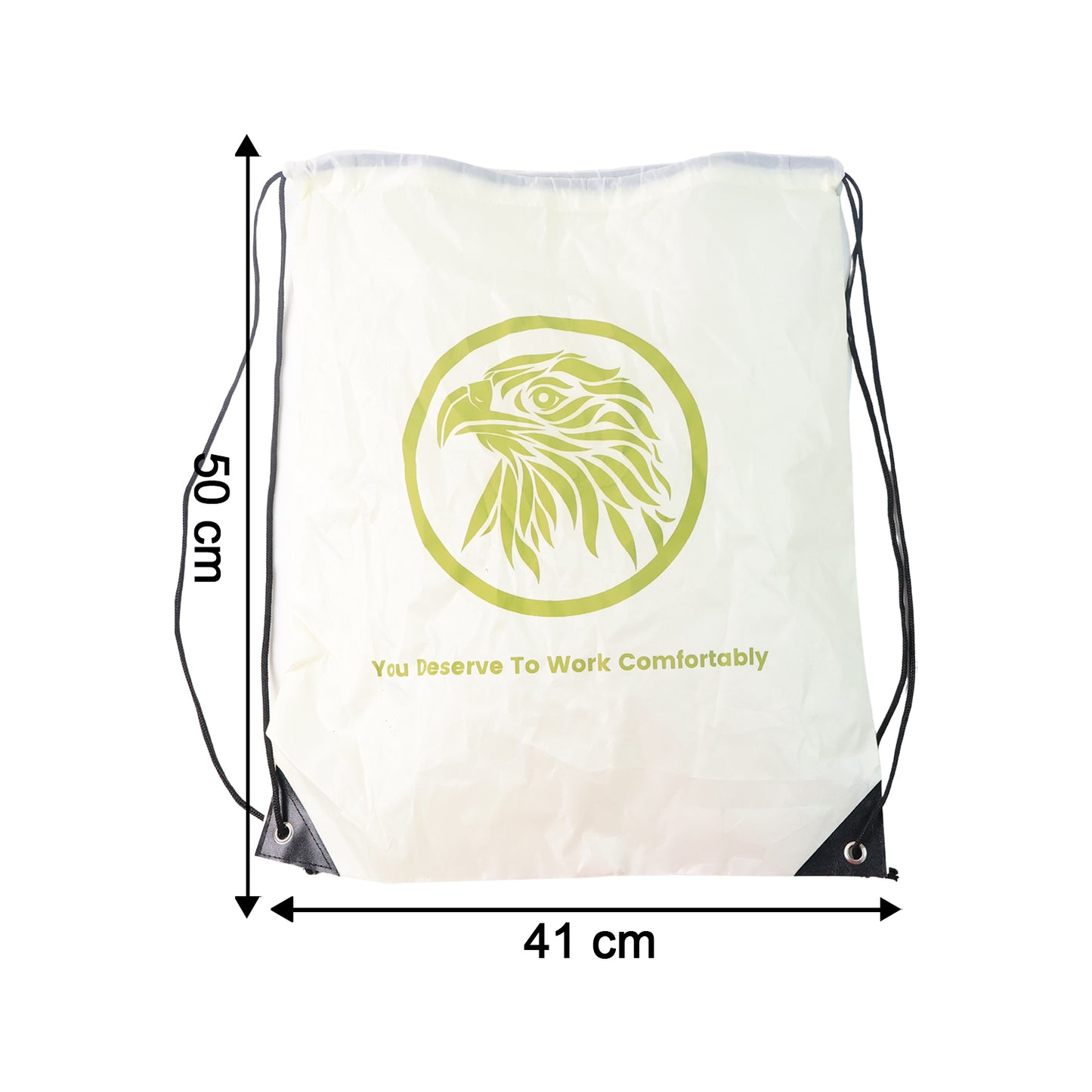 Printed Eagle Drawstring Backpack Bag (1 Pc) - Lightweight Gym, Travel, School - Happy Price - Image 3