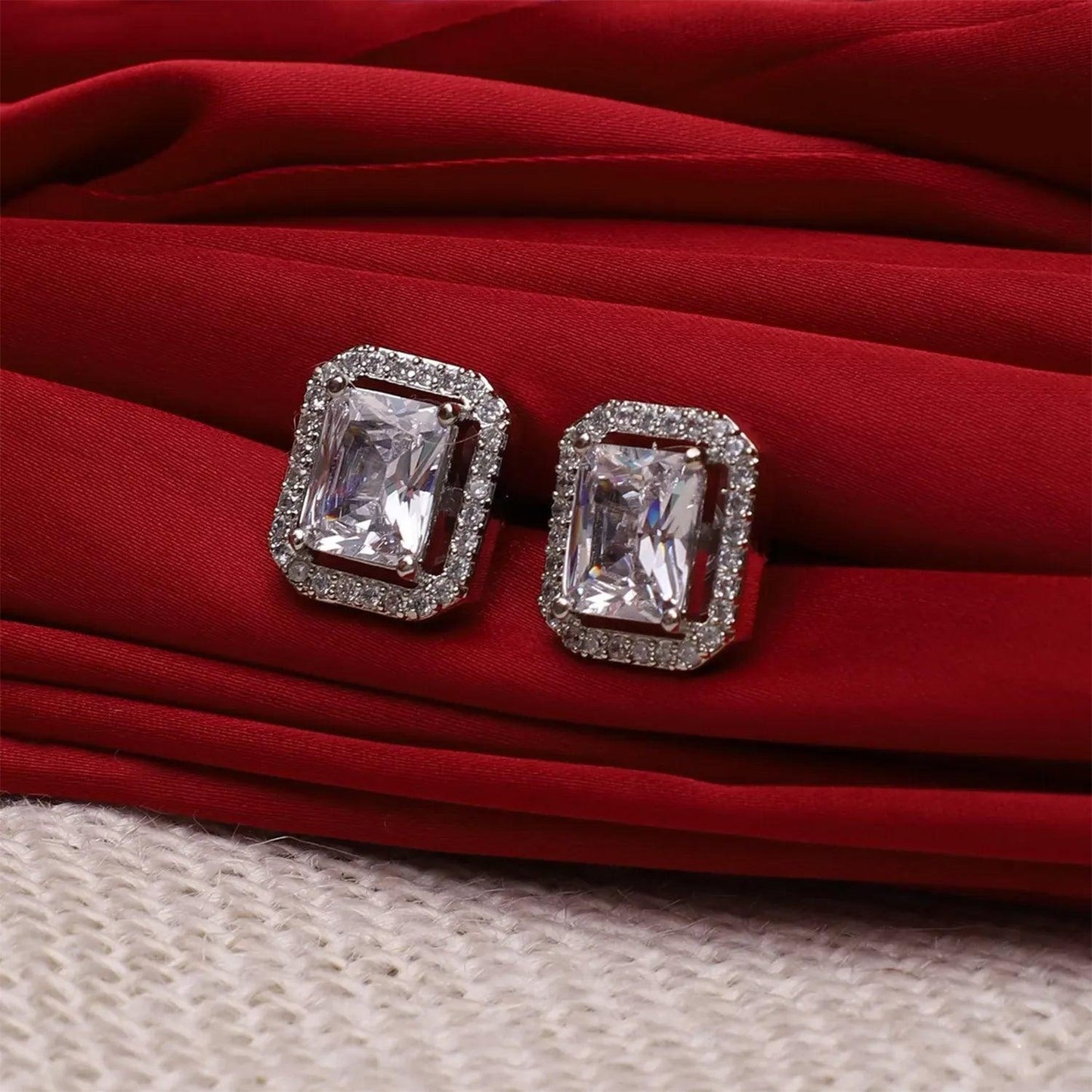 Diamond Jewellery Interchangeable Triangular Shaped Earrings (6 Pari  Mix Color  Design) - Happy Price - Image 6