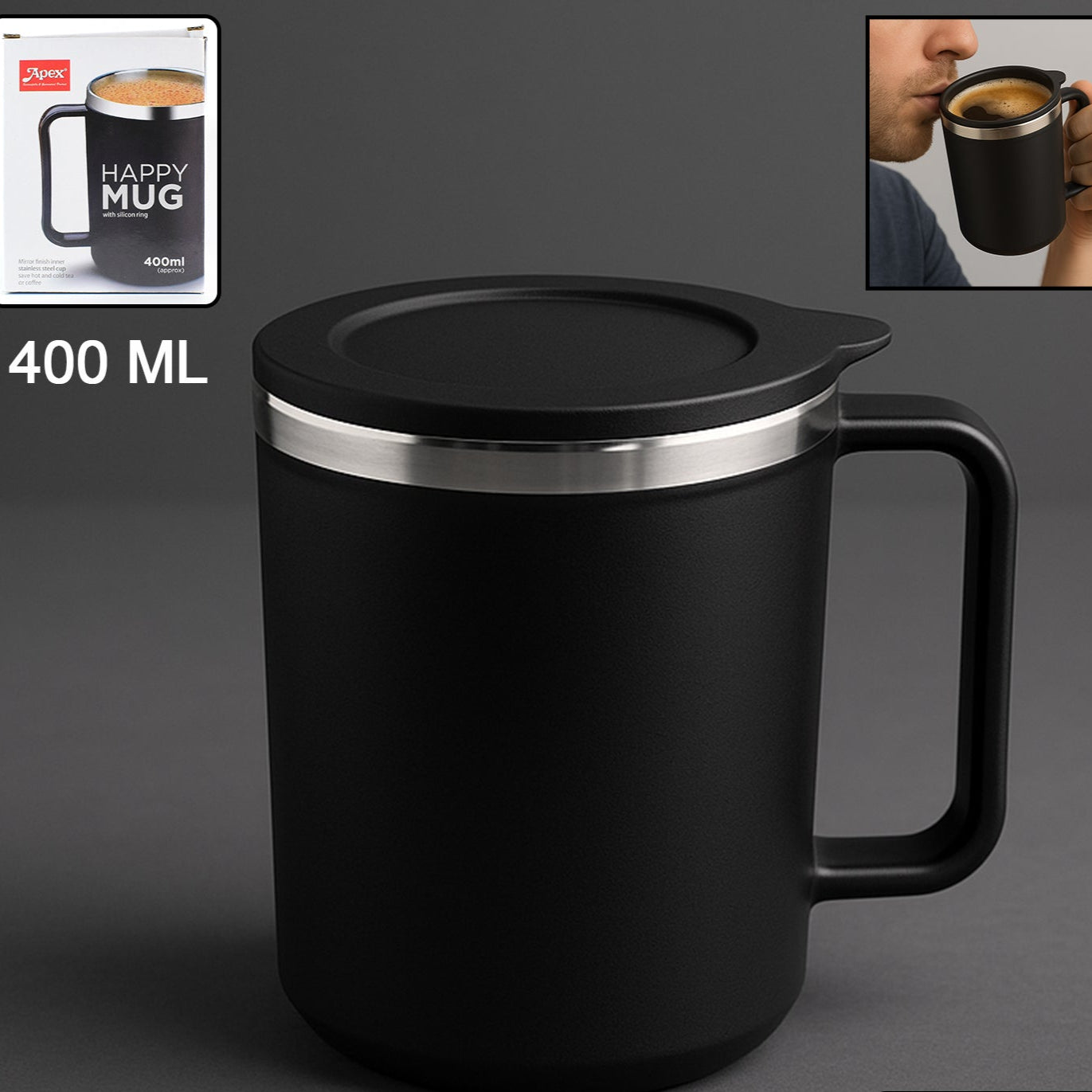 Apex Happy Mug Approx 400ml (1 Pc) - Happy Price - Image 1