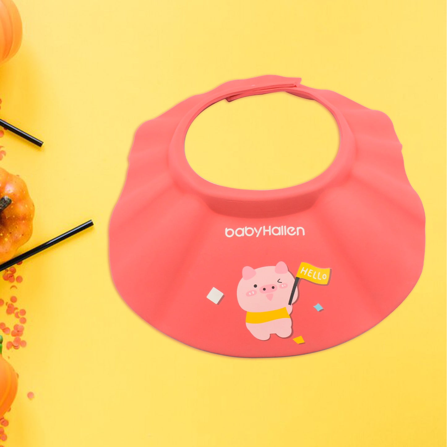 Baby Shower Caps Bath Cap For Toddlerbabykidesoft  Flexible Material Visor Hat Safe Shampoo Protection Shampoo Cap Hat New Born Infants Babies Shield Eyesears Protector Soft Comfortable Wash Hair (1 Pc) - Happy Price - Image 6