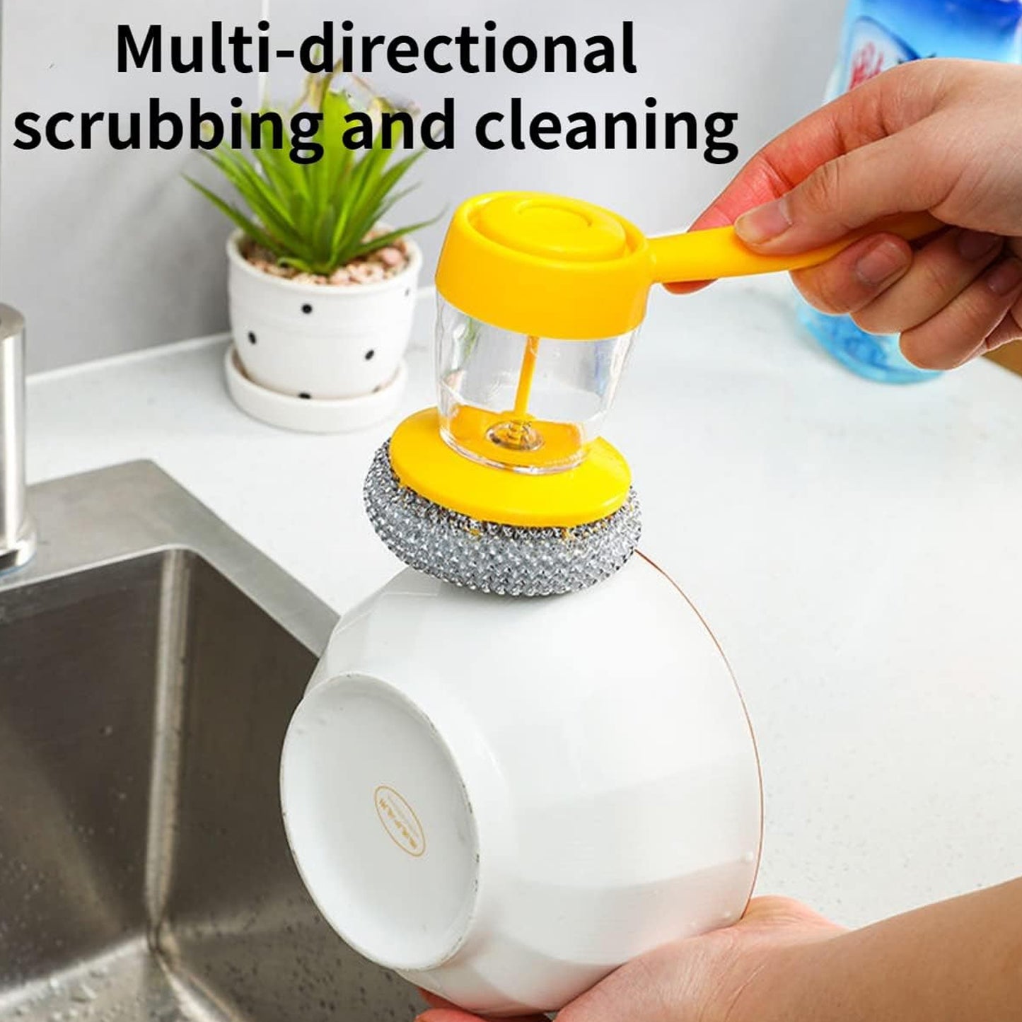 Handheld Soap Dispenser With Scrub (1 Set) - Happy Price - Image 2