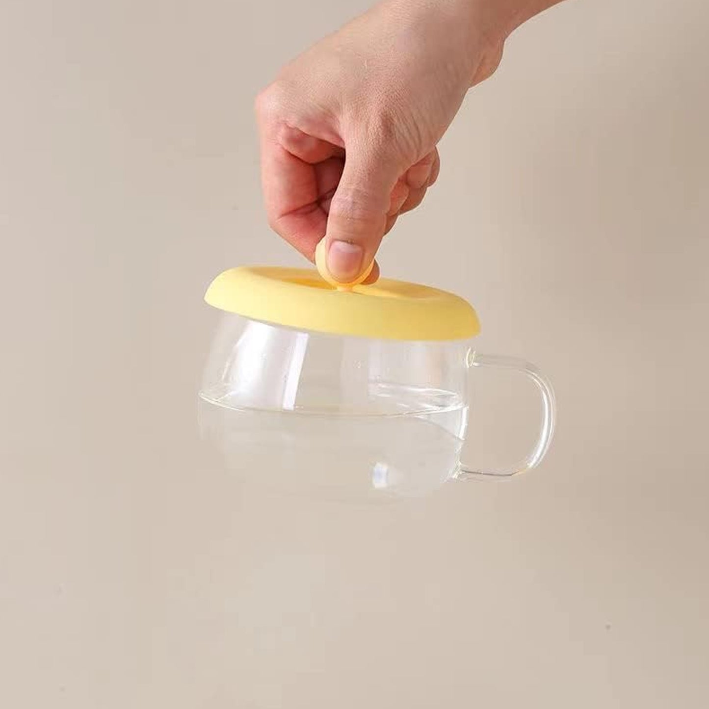 Cup  Mug Lid Dust Proof Silicone Rubber Airtight Seal (Cup  Spoon Not Included Only Lid 1 Pc) - Happy Price - Image 5