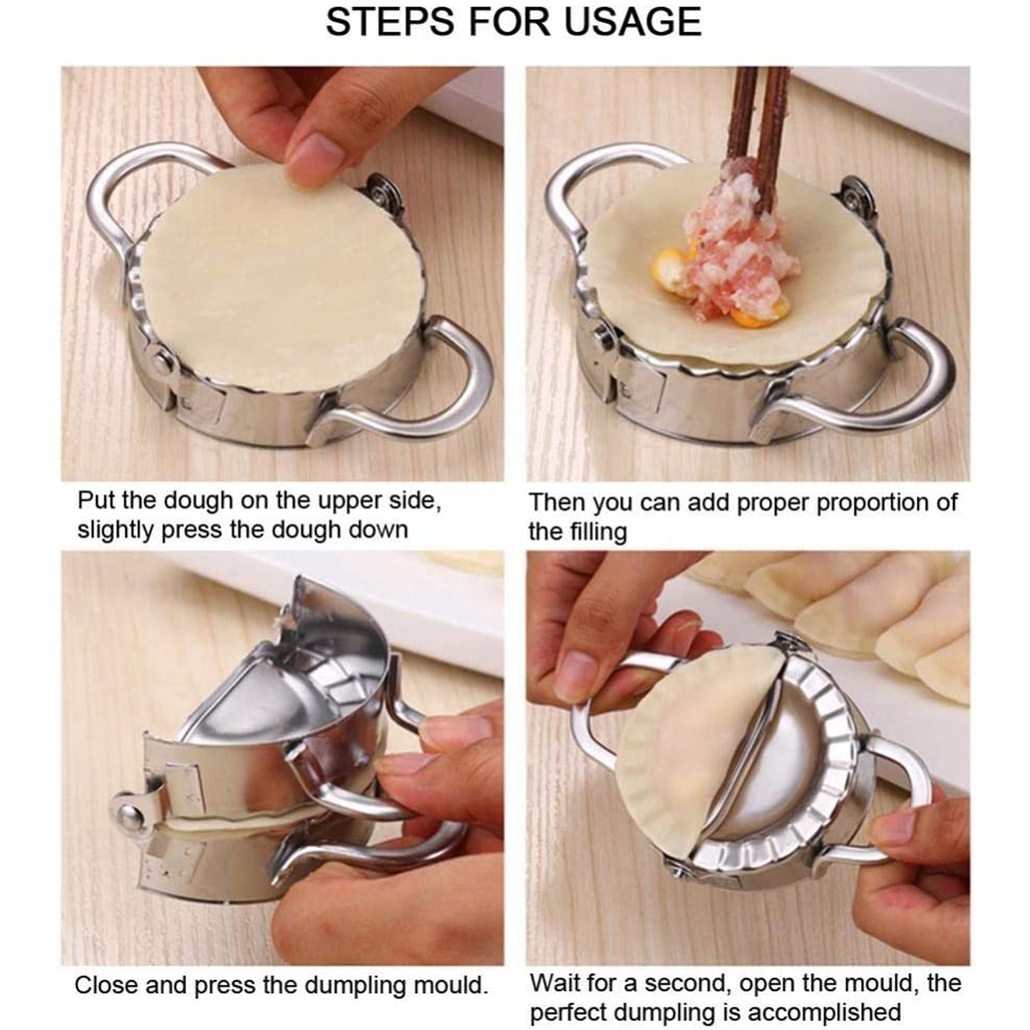 Stainless Steel Dumpling Maker Dough Cutter Pie Mold Tool. - Happy Price - Image 6