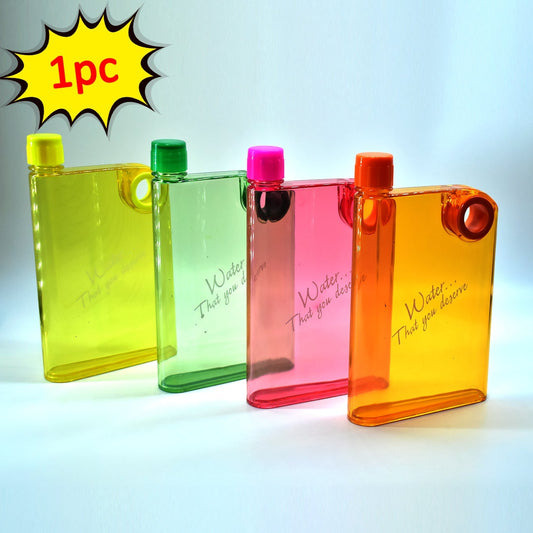 Notebook Style Slim Water Bottle (380 Ml Multicolor) - Happy Price - Image 1