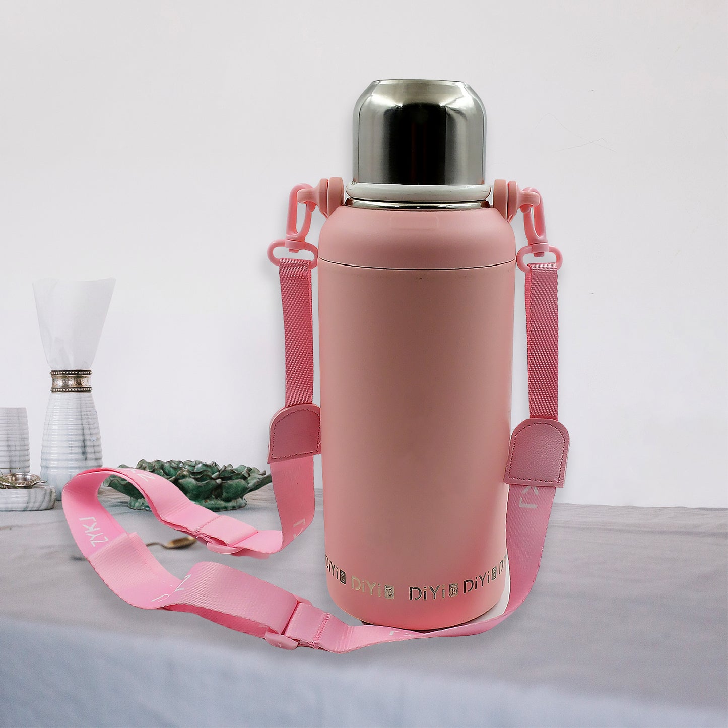 Stainless Steel Tumblers 316 Stainless Steel Vacuum Insulated Cup  Bottle Portable Travel Kettle  Water Bottle With Handle Outdoor Large Capacity Sports Kettle Cups  Bottle (1300 Ml) - Happy Price - Image 2