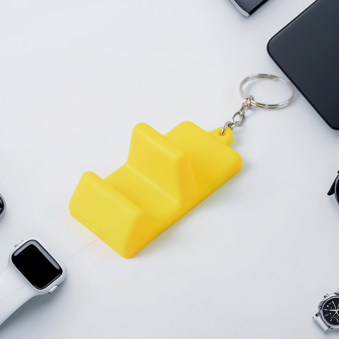 Plastic 2-in-1 Mobile Stand Keychain (1 Pc) - Happy Price - Image 4