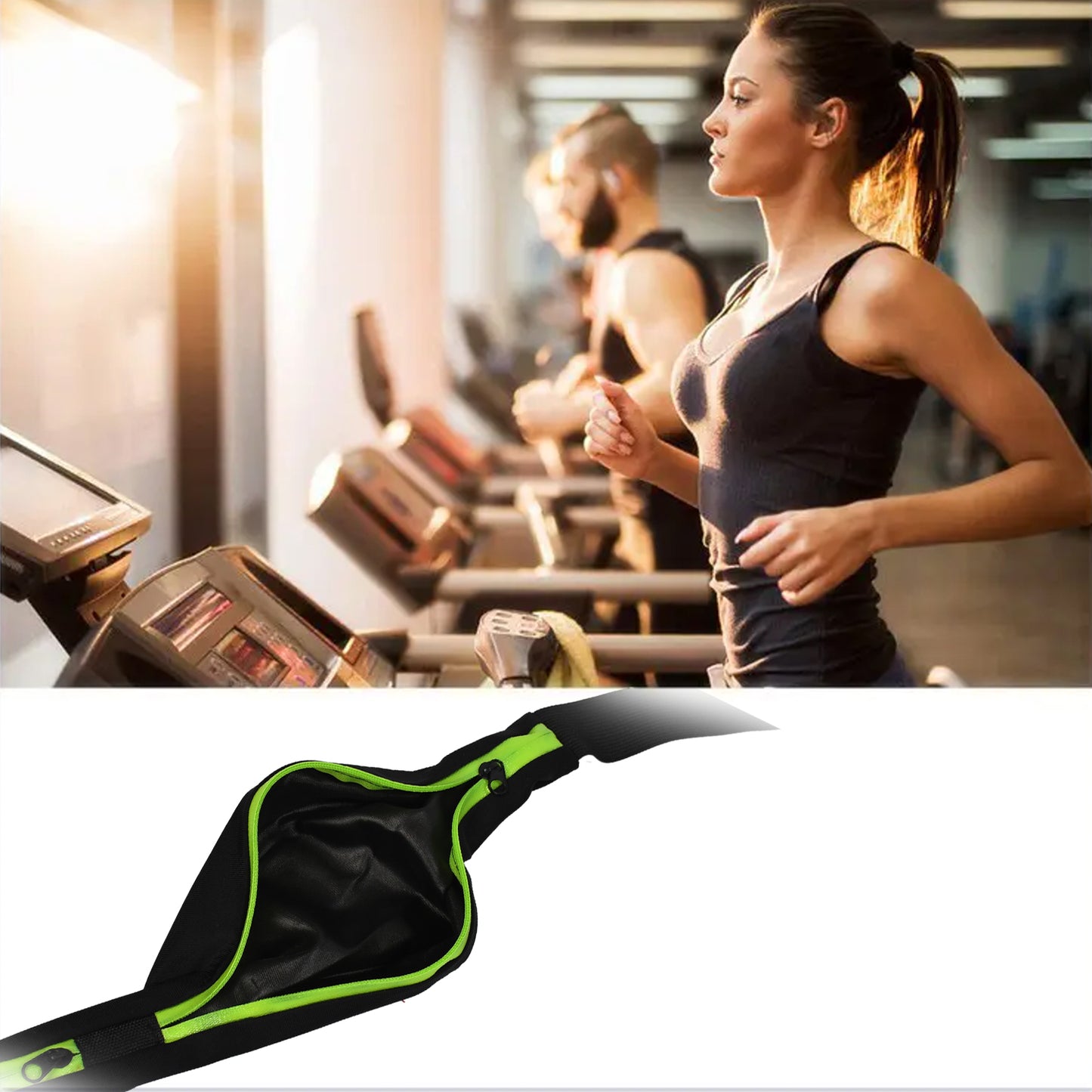 Running Hiking Jogging Walking Reflective Waterproof Waist Bag Compatible Belt Bag - Happy Price - Image 5