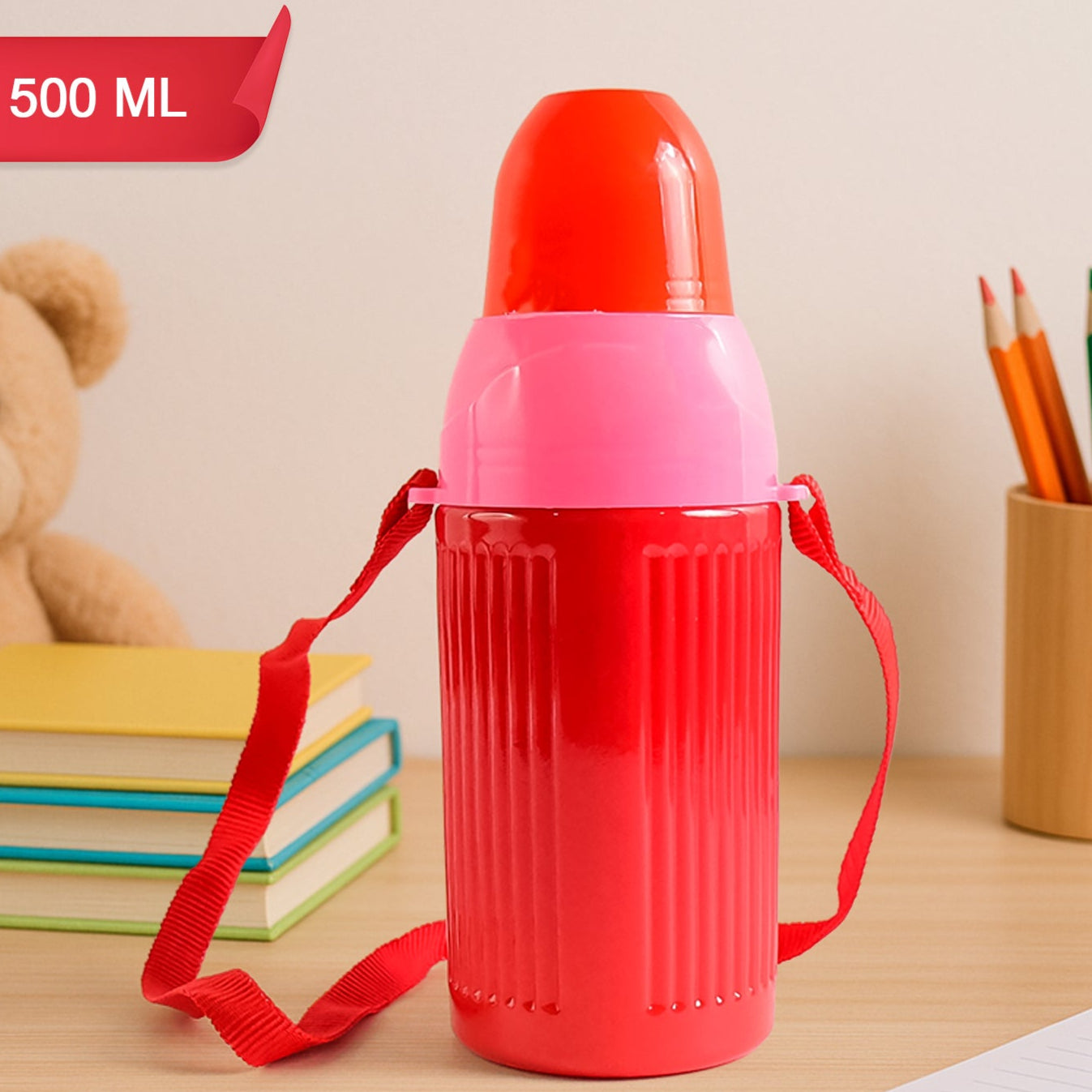 500ml Kids Insulated Plastic Water Bottle (1 Pc) - Happy Price - Image 1