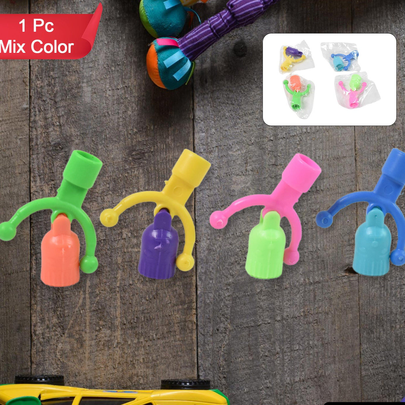 Bell Shape Pencil Top Promotional Toys (1 Pc  Mix Colour  Design) - Happy Price - Image 1