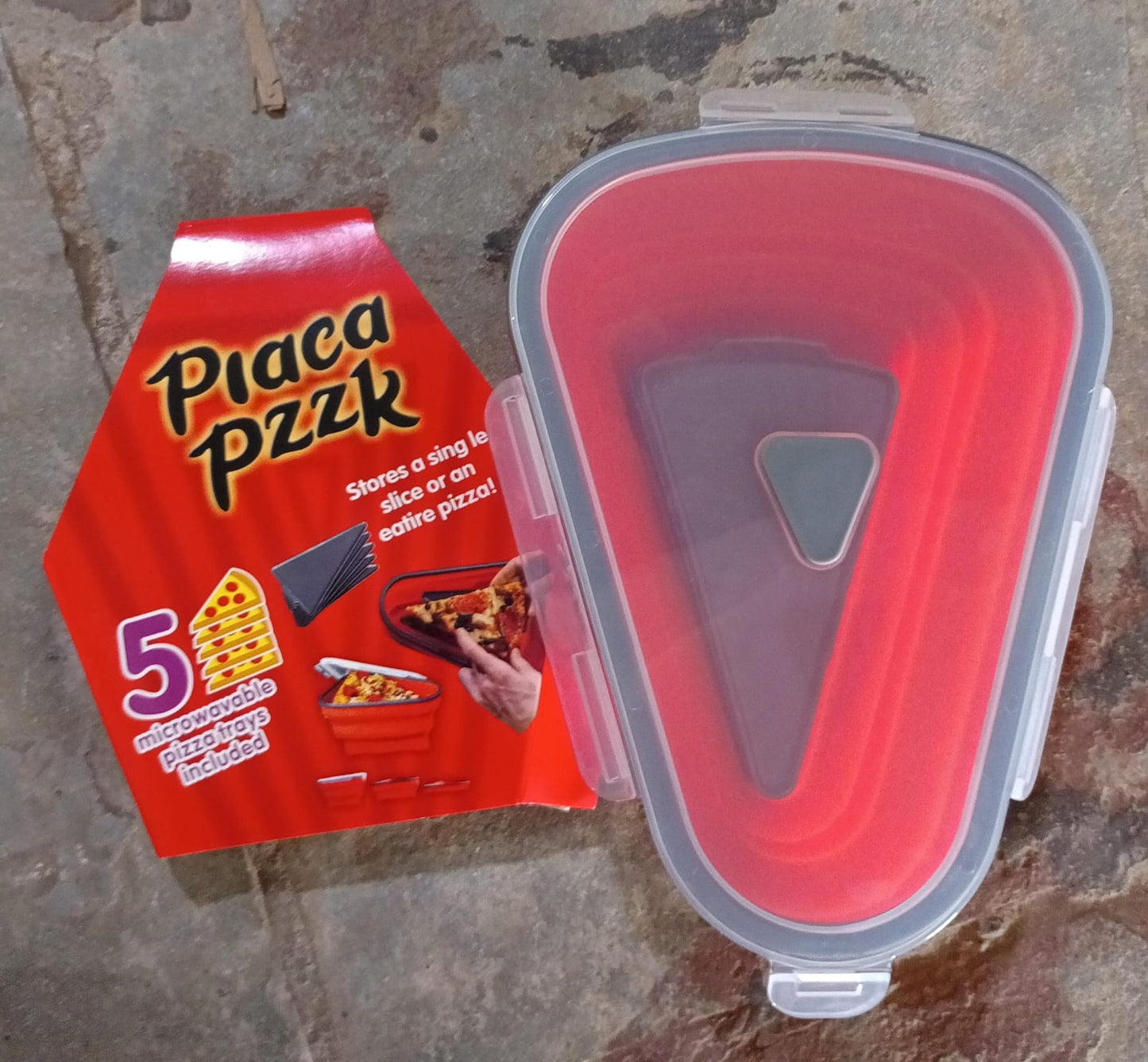 10026 Reusable Pizza Storage Containers With 5 Microwavable Serving Trays Silicone Container Expandable  Adjustable For Packing Pizza At Home  Outdoor - Happy Price - Image 7